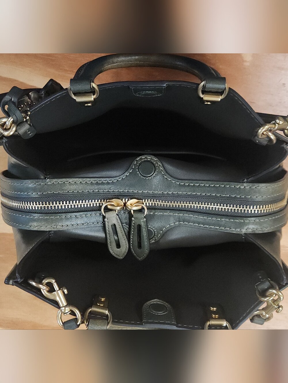 Coach Rogue Bag 31 In Green Loved Leather - Picture 13 of 16